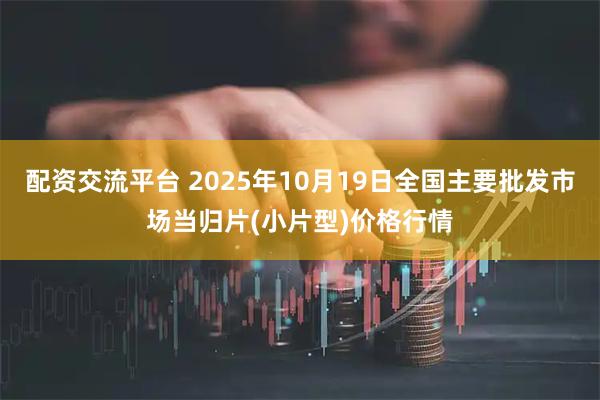 配资交流平台 2025年10月19日全国主要批发市场当归片(小片型)价格行情